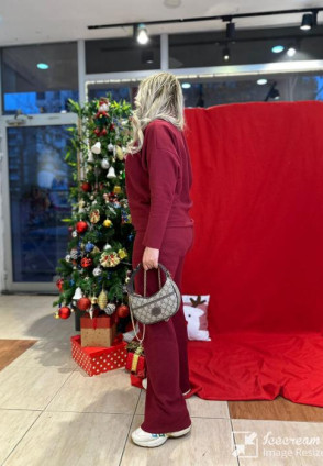 Kalın Selanik Triko Takım Bordo