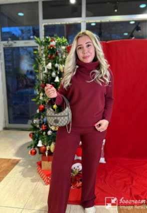 Kalın Selanik Triko Takım Bordo