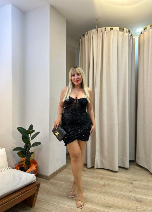 Askılı Korse Görünümlü Payetli Elbise