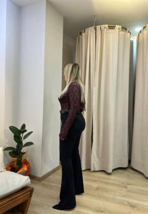 Siyah Premium Kemerli Pantolon