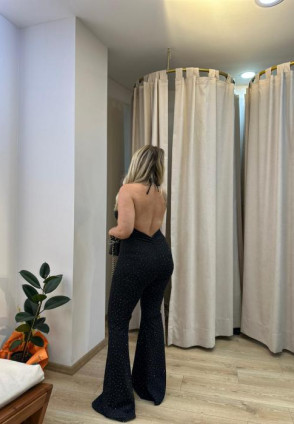 Taşlı Pantolonlu Tulum