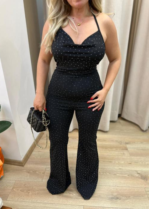 Taşlı Pantolonlu Tulum