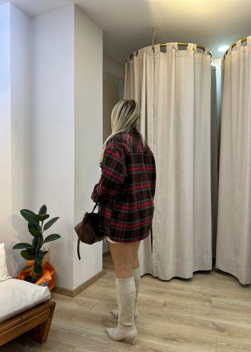 Kırmızı Kareli Oduncu Ceket