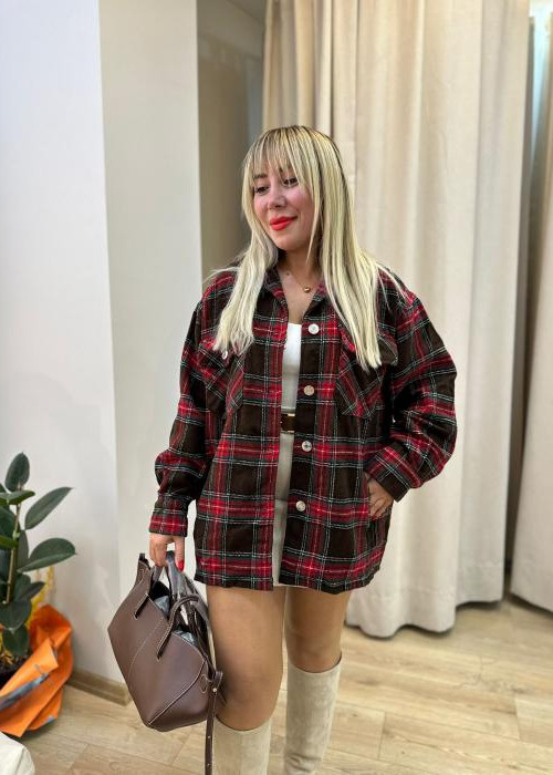 Kırmızı Kareli Oduncu Ceket