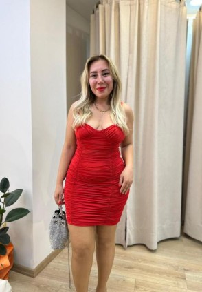 Rossi Kırmızı Drapeli Elbise
