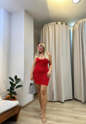 Rossi Kırmızı Drapeli Elbise