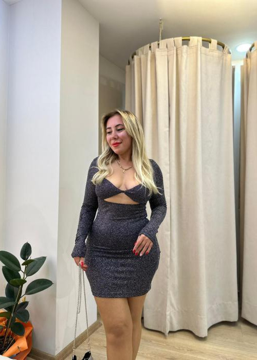 Parıltılı Mini Elbise