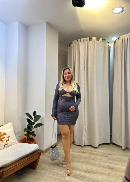 Parıltılı Mini Elbise