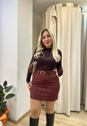 Bordo Kayık Yaka Transparan Bluz