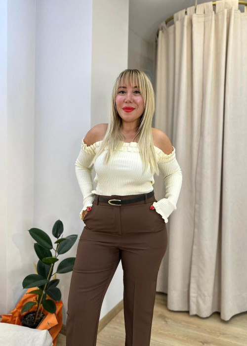 Kahverengi Kemerli Pantolon