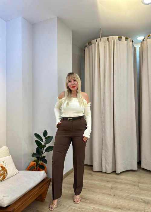 Kahverengi Kemerli Pantolon