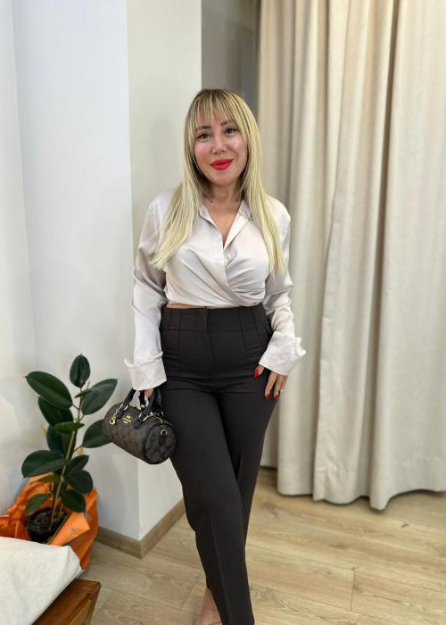 Kahverengi  Önü Flatolu Pantolon