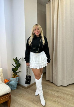 Siyah Süet Crop Ceket