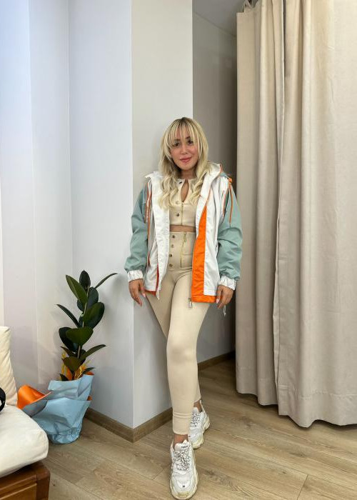 Mint Kapüşonlu Yağmurluk Ceket