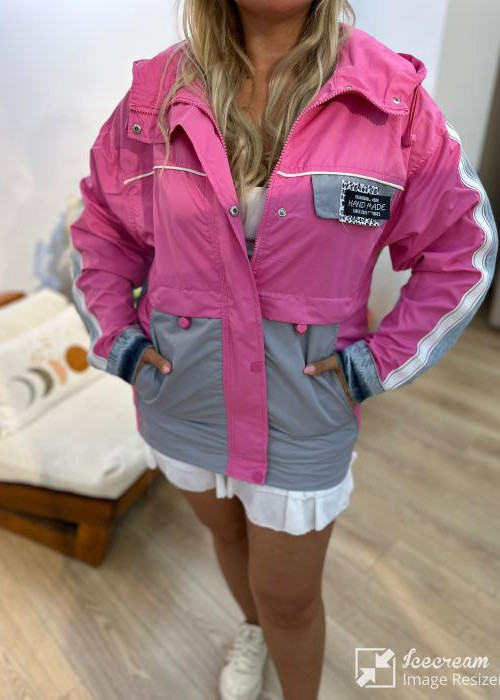 Tasarım Pembe Gri Ceket