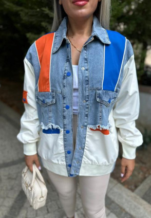 Tasarım Saks Turuncu Rüzgarlık Ceket