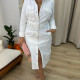 Beyaz Midi Denim Elbise