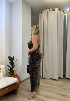 Degaje Yaka Maksi Leopar Elbise