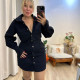 Siyah Denim Mini Elbise