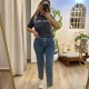 Düğme Detay Denim Pantolon
