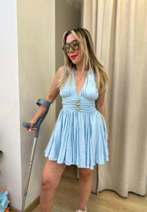 Mavi Sagaza Model Elbise