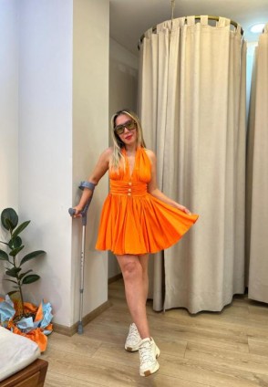 Orange Sagaza Model Elbise