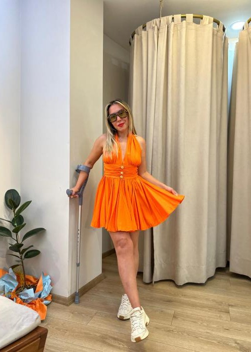 Orange Sagaza Model Elbise
