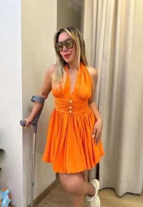 Orange Sagaza Model Elbise
