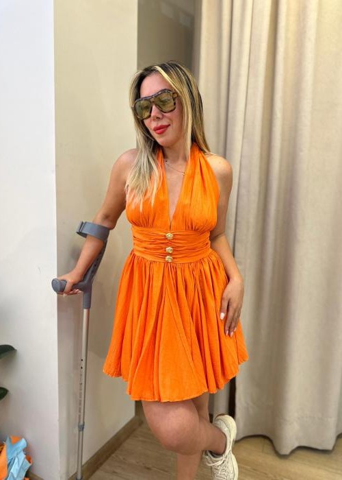 Orange Sagaza Model Elbise