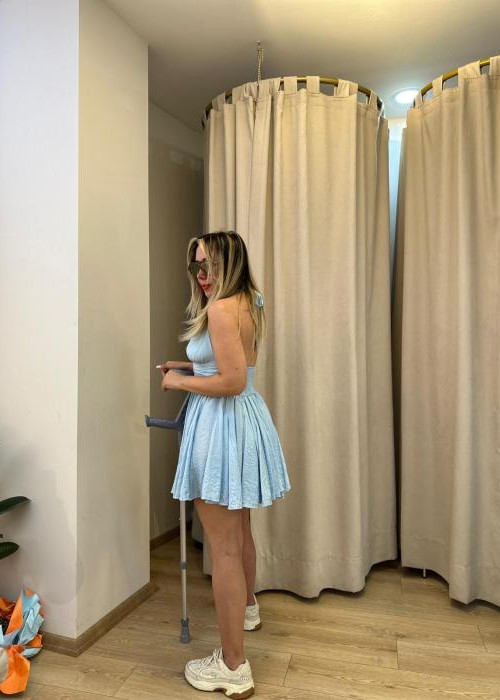 Mavi Sagaza Model Elbise