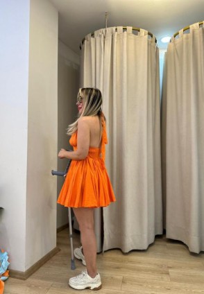 Orange Sagaza Model Elbise