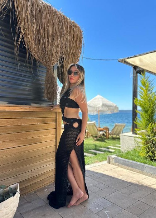 Lucia Siyah Handmade Elbise