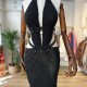 Bella Siyah Handmade Elbise