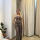 Kahverengi Premium Pantolon Büstiyer Takım