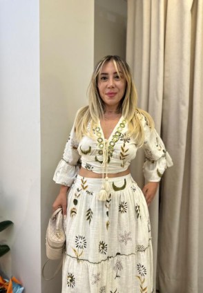 Boho Bluz Etek Takım