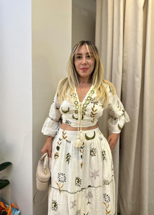 Boho Bluz Etek Takım