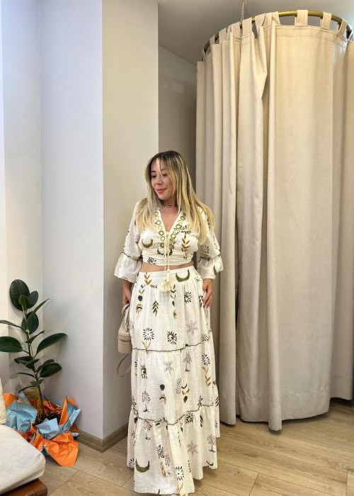 Boho Bluz Etek Takım