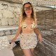 Beig Pullu Beachwear Takım