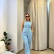 Taş Detaylı Denim Yelek