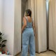 Taş Detaylı Denim Büstiyer