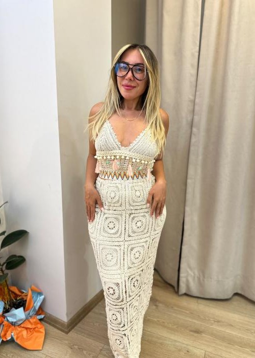 Boho Örgü Etekli Takım