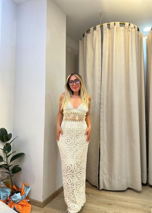 Boho Örgü Etekli Takım