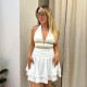 Helen Beyaz Mini Elbise