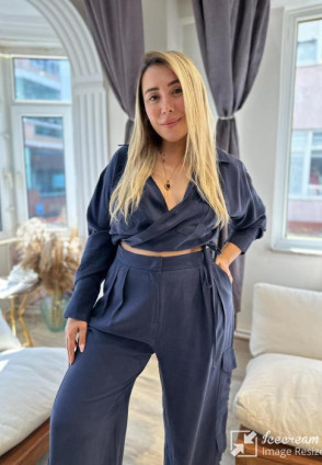 Tensel Kumaş Takım Lacivert