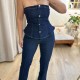 Lacivert Denim Takım