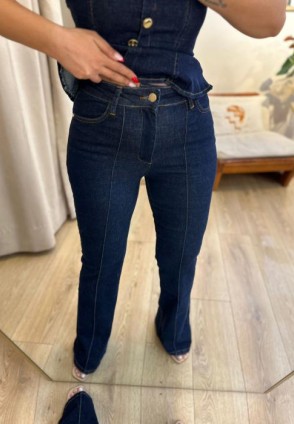 Lacivert Denim Takım