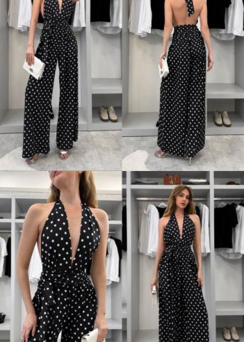 Siyah Puantiyeli Tulum