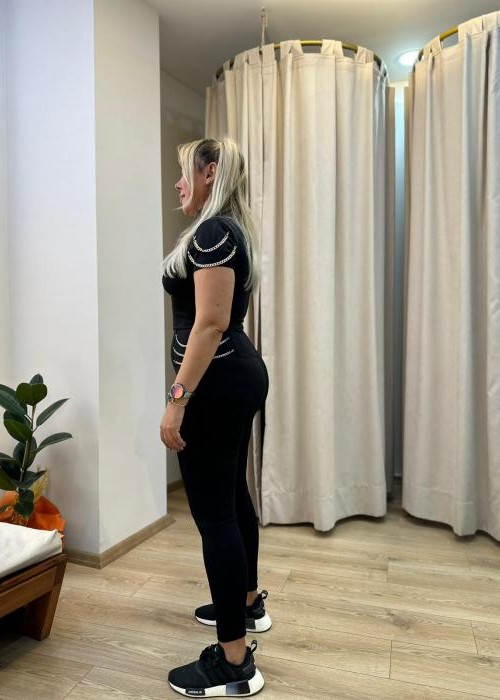 Dik Yaka Fermuarlı Tayt Takım