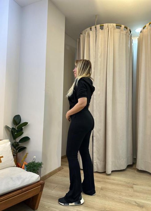 Siyah Kapüşonlu Pantolonlu Takım