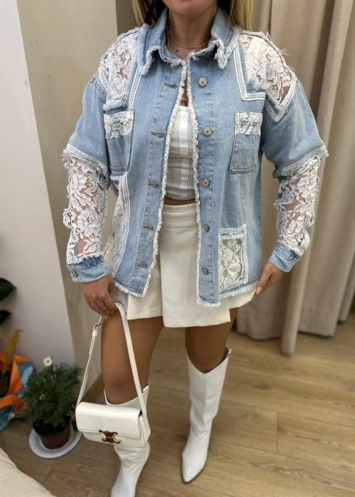 Dantelli Denim Tasarım Ceket